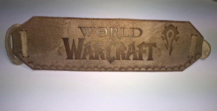 Кожаный браслет  World of Warcraft Horde #3 Кожаный браслет  World of Warcraft Horde #3