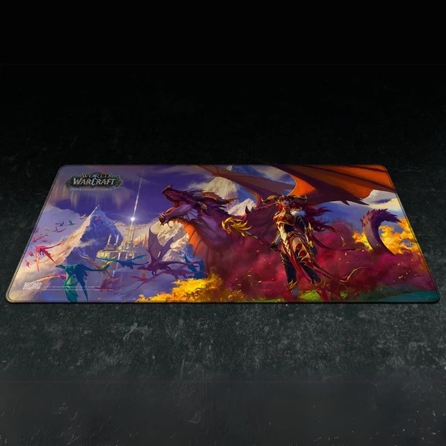 Килимок ігрова поверхня Blizzard World Of Warcraft Dragonflight Alexstrasza and Dragon XL Варкрафт (90*42 cm)
