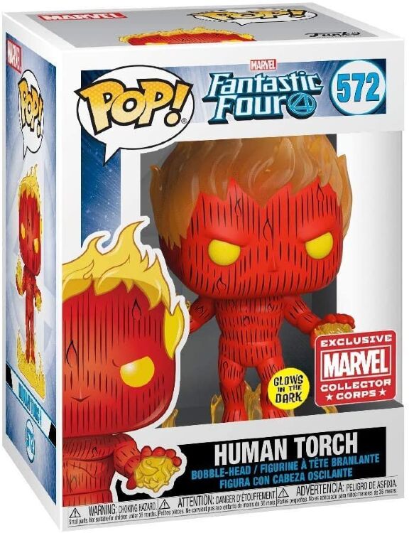  Фігурка Funko Pop Marvel - Human Torch 572 (Marvel Exclusive)