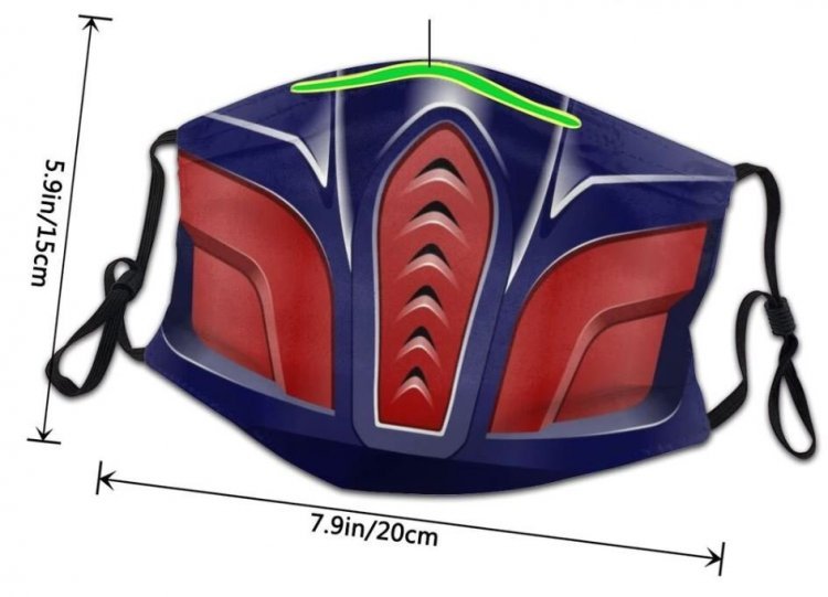 Маска захисна для обличчя Mortal Kombat №13 + 2 вугільні фільтри