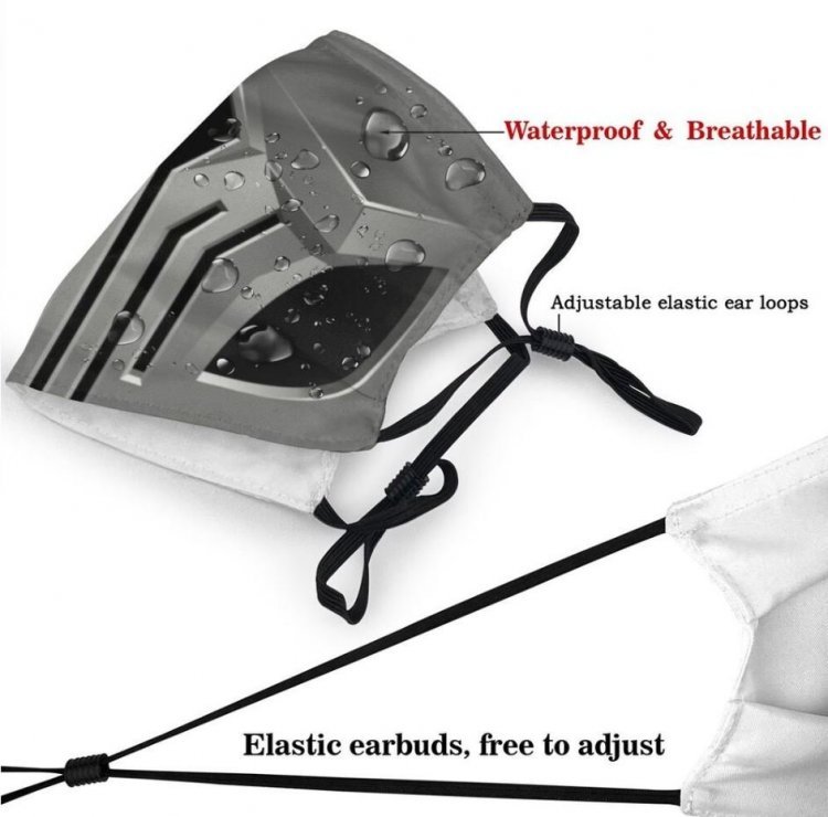 Маска защитная для лица Mortal Kombat №11 + 2 угольных фильтра 