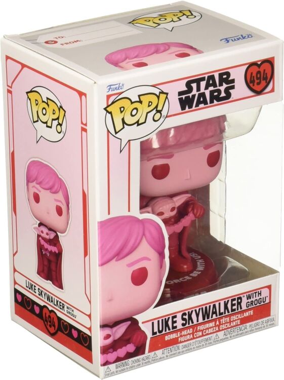 Фігурка Funko Star Wars: Valentines - Luke Skywalker and Grogu Фанко Люк Грогу 494 (примята коробка)