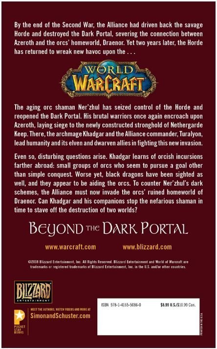 Книга Warcraft Beyond the Dark Portal (Мягкий переплёт)