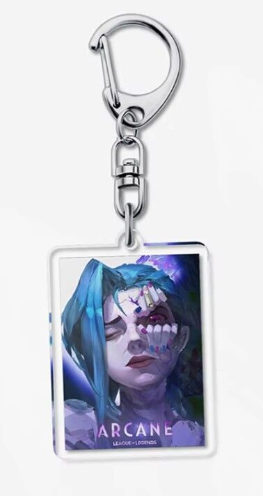 Брелок League Of Legends Arcane Jinx Anime Acrylic keychain Лига Легенд Джинкс 3 Брелок League Of Legends Arcane Jinx Anime Acrylic keychain Лига Легенд Джинкс 3