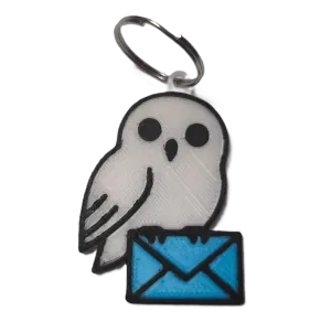 Брелок Harry Potter Hedwig Keychain ABS пластик Сова Букля 6 см.