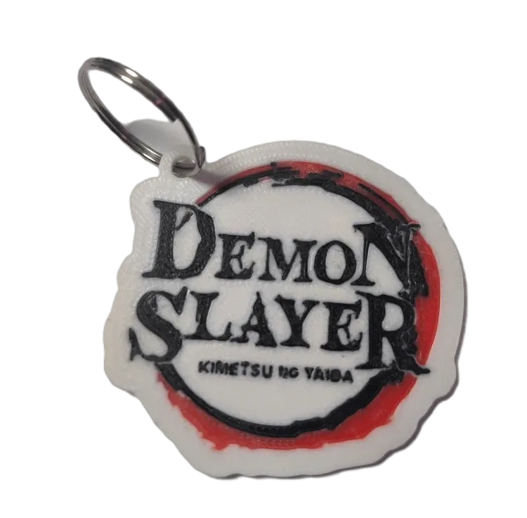 Брелок Demon Slayer Logo Keychain ABS пластик Клинок, рассекающий демонов 6 см.