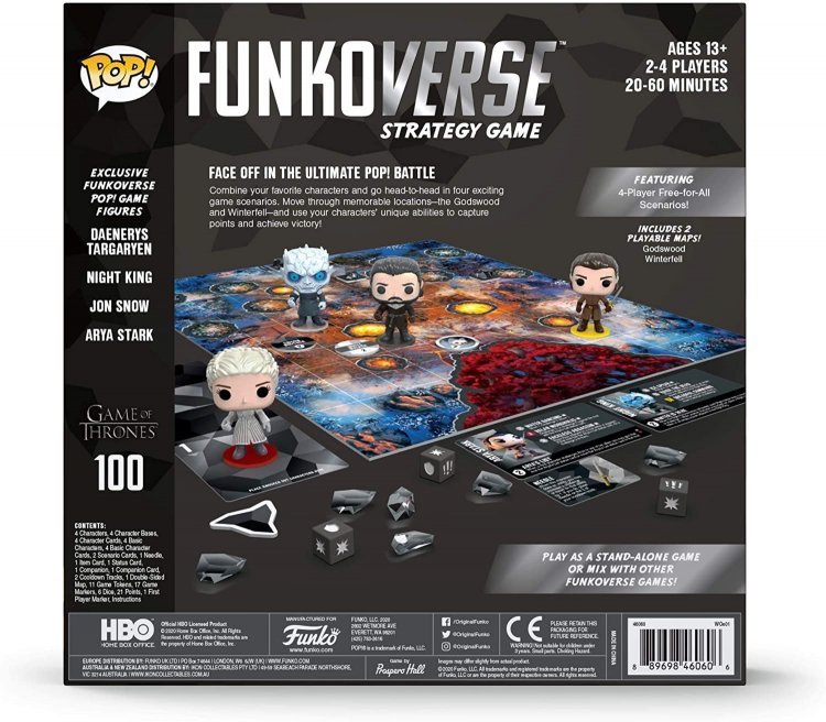 Настільна гра Game of Thrones Funkoverse Funko Pop Strategy Game # 100 Base Set Настільна гра Game of Thrones Funkoverse Funko Pop Strategy Game # 100 Base Set