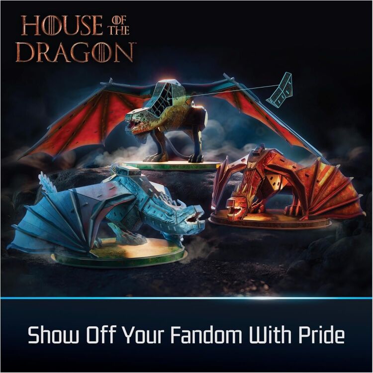 Пазл 4D Build Game Thrones House Dragon 3-Pack puzzle 3D картон Дракони Гра престолів 350 шт.