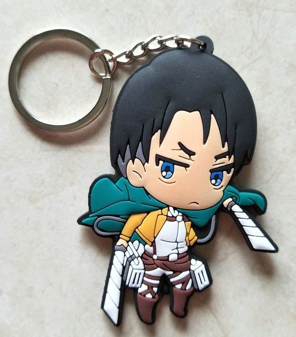 Двусторонний брелок для ключей с аниме Атака Титанов - Леви