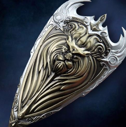 World of Warcraft Alliance Logo Golden Shield Metal