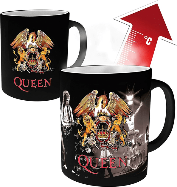 Чашка хамелеон QUEEN Crest Heat Change Mug Герб групи Квін 320 мл Чашка хамелеон QUEEN Crest Heat Change Mug Герб групи Квін 320 мл