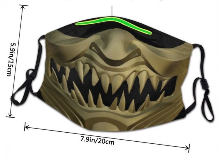 Маска захисна для обличчя Mortal Kombat Scorpion №4 + 2 вугільні фільтри