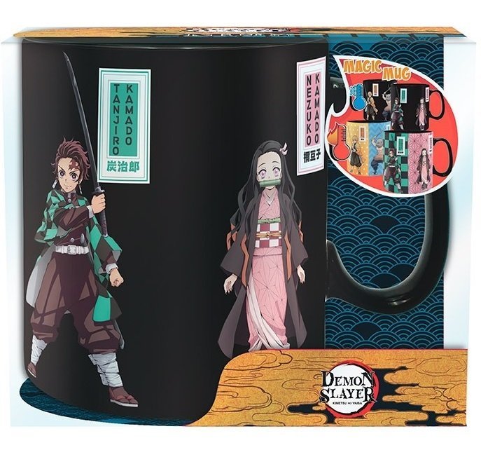 Чашка хамелеон Demon Slayer Mug Tanjiro Nezuko Zenitsu Inosuke Anime кухоль 460 мл Чашка хамелеон Demon Slayer Mug Tanjiro Nezuko Zenitsu Inosuke Anime кухоль 460 мл