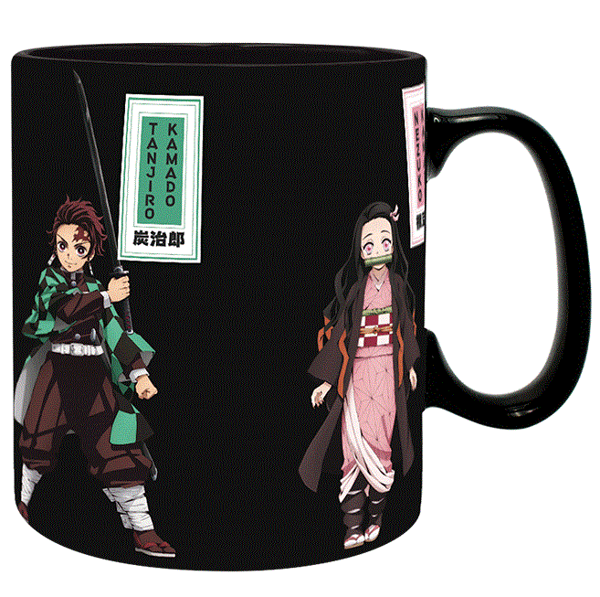 Чашка хамелеон Demon Slayer Mug Tanjiro Nezuko Zenitsu Inosuke Anime кружка 460 мл