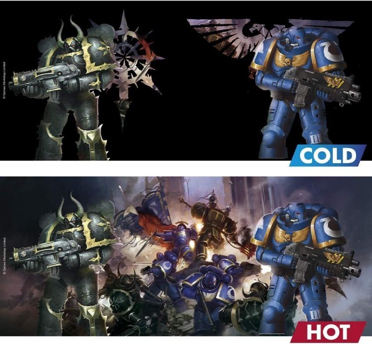 Чашка хамелеон Warhammer 40K Ultramarine та Black Legion Heat Change Mug кружка Вархаммер 460 мл Чашка хамелеон Warhammer 40K Ultramarine та Black Legion Heat Change Mug кружка Вархаммер 460 мл