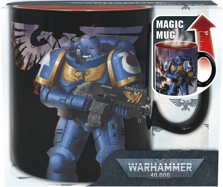 Чашка хамелеон Warhammer 40K Ultramarine та Black Legion Heat Change Mug кружка Вархаммер 460 мл Чашка хамелеон Warhammer 40K Ultramarine та Black Legion Heat Change Mug кружка Вархаммер 460 мл