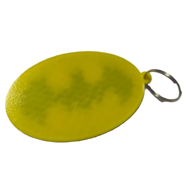 Брелок Batman Logo Keychain ABS пластик Бэтмен Лого желтый 8 см.