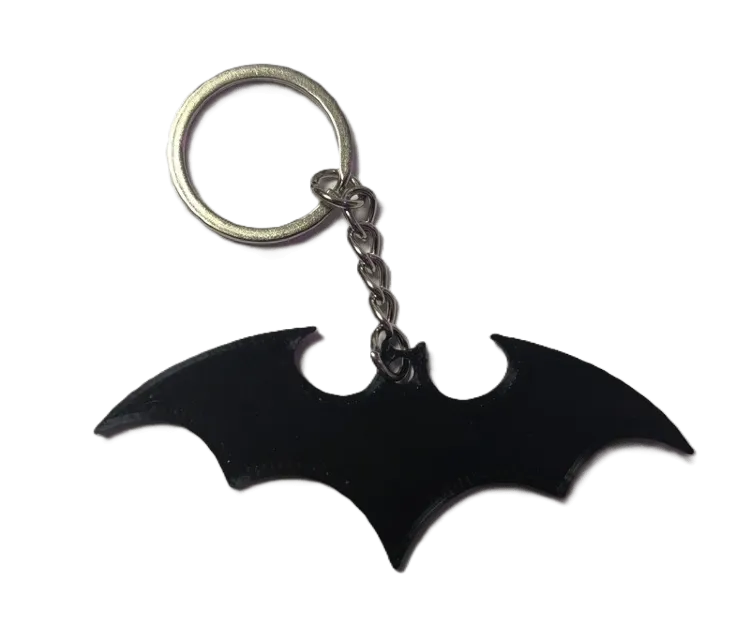 Брелок Batman Logo Keychain ABS пластик Бэтмен Лого чёрный 8 см.