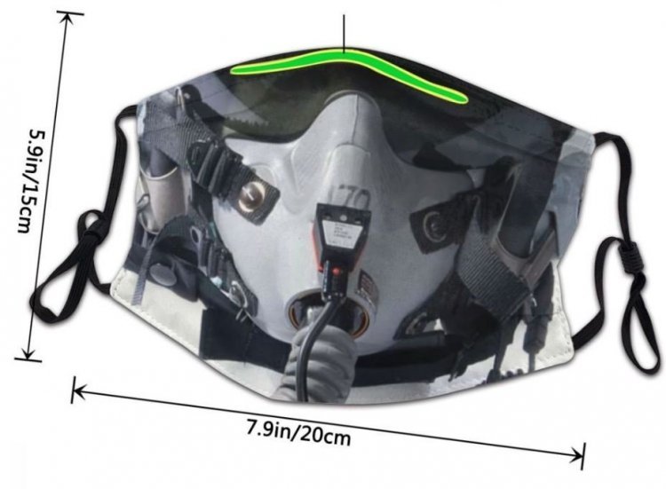 Маска защитная для лица Fighter Pilot Helmet + 2 угольных фильтра