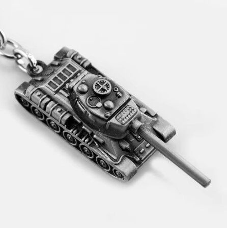 Брелок World of Tanks танк (колір: срібло) башта обертається Брелок World of Tanks танк (колір: срібло) башта обертається