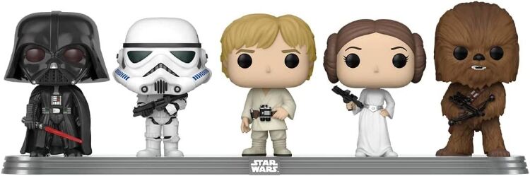 Фигурки Funko Star Wars Darth Vader, Stormtrooper, Luke Skywalker, Leia, Chewbacca 5 Pack (Galactic Convention 2022)