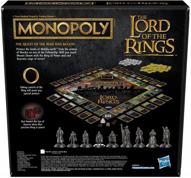 Монополія настільна гра Monopoly: The Lord of The Rings Edition Board Game Володар кілець (примята упаковка) Монополія настільна гра Monopoly: The Lord of The Rings Edition Board Game Володар кілець (примята упаковка)