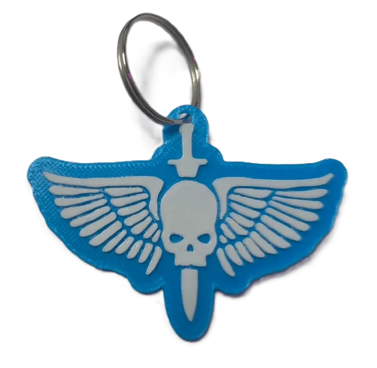 Брелок WarHammer Space Marines Keychain ABS пластик Вархаммер Ультрамарини 6 см.
