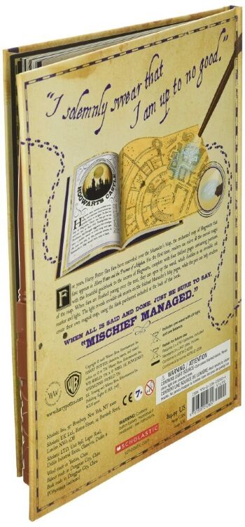 Карта Мародерів Гаррі Поттер Marauders Map Guide to Hogwarts Harry Potter + LED палочка
