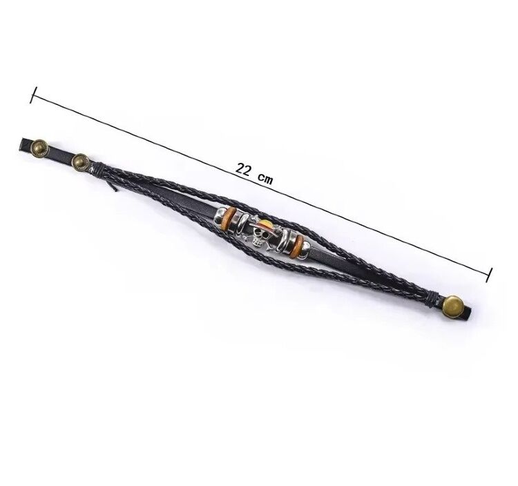 Браслет One Piece Anime Leather Luffy Bracelet 22 см. Браслет One Piece Anime Leather Luffy Bracelet 22 см.