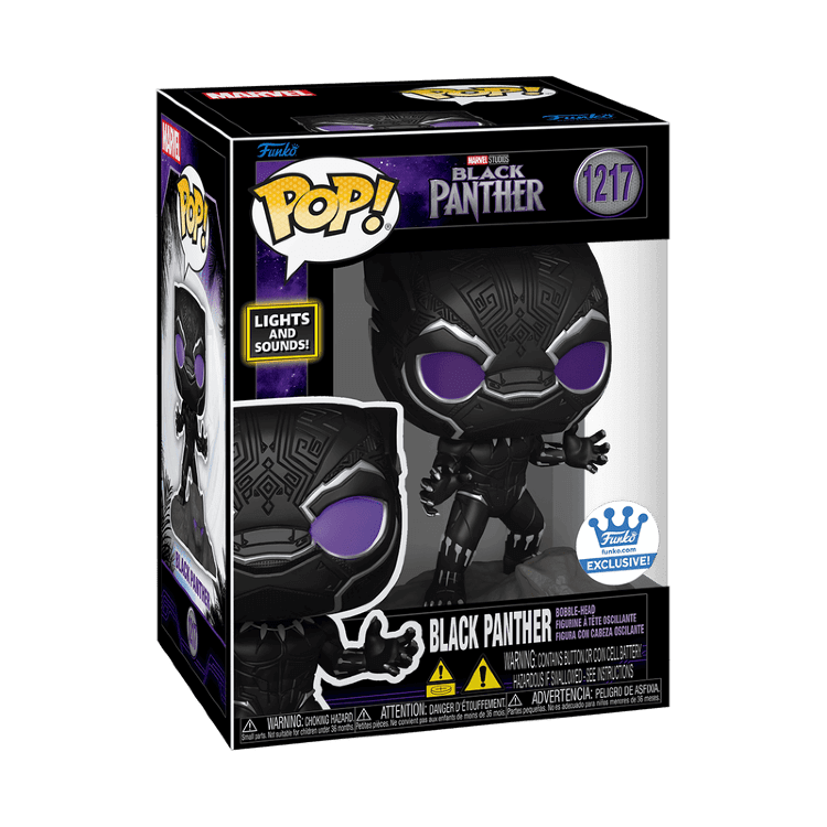 Фигурка Funko Marvel Black Panther Light & Sound фанко Чёрная пантера Exclusive 1217 Фигурка Funko Marvel Black Panther Light & Sound фанко Чёрная пантера Exclusive 1217