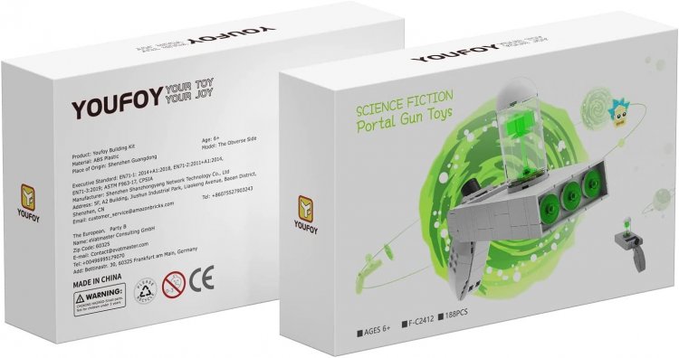 Портальная пушка конструктор Рик и Морти Rick and Morty Portal Gun Building Kit
