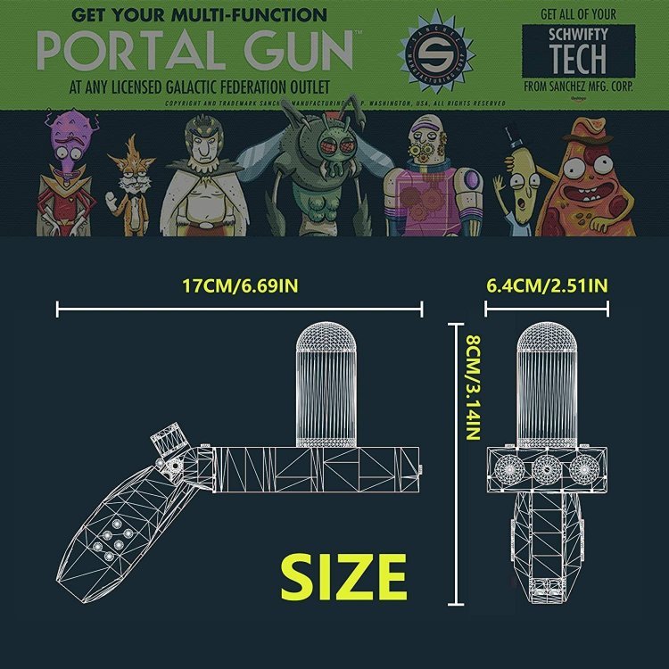 Портальная пушка конструктор Рик и Морти Rick and Morty Portal Gun Building Kit