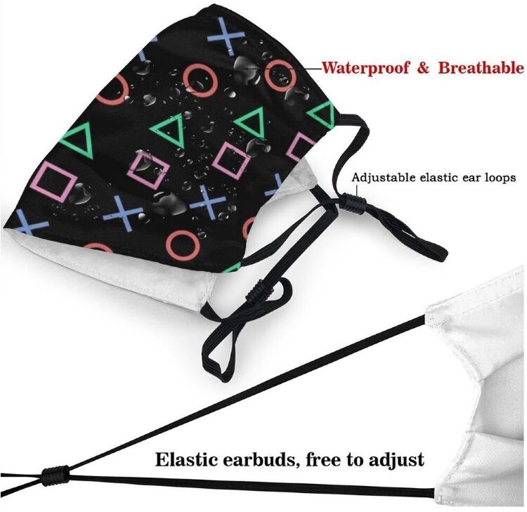 Маска захисна для обличчя Controller Buttons + 2 вугільні фільтри