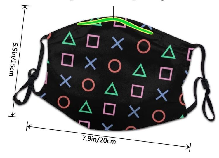 Маска захисна для обличчя Controller Buttons + 2 вугільні фільтри